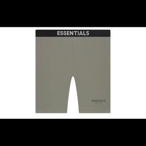 S-Fear Of God Essentials Charcoal Biker Shorts